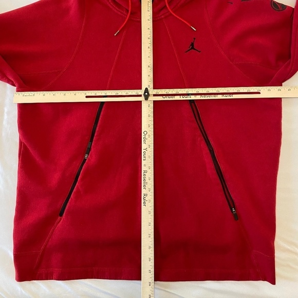 Air Jordan RARE Jumpman Y2k Hooded Zip Sweatshirt-Black/Red-Size XXL - Picture 4 of 15